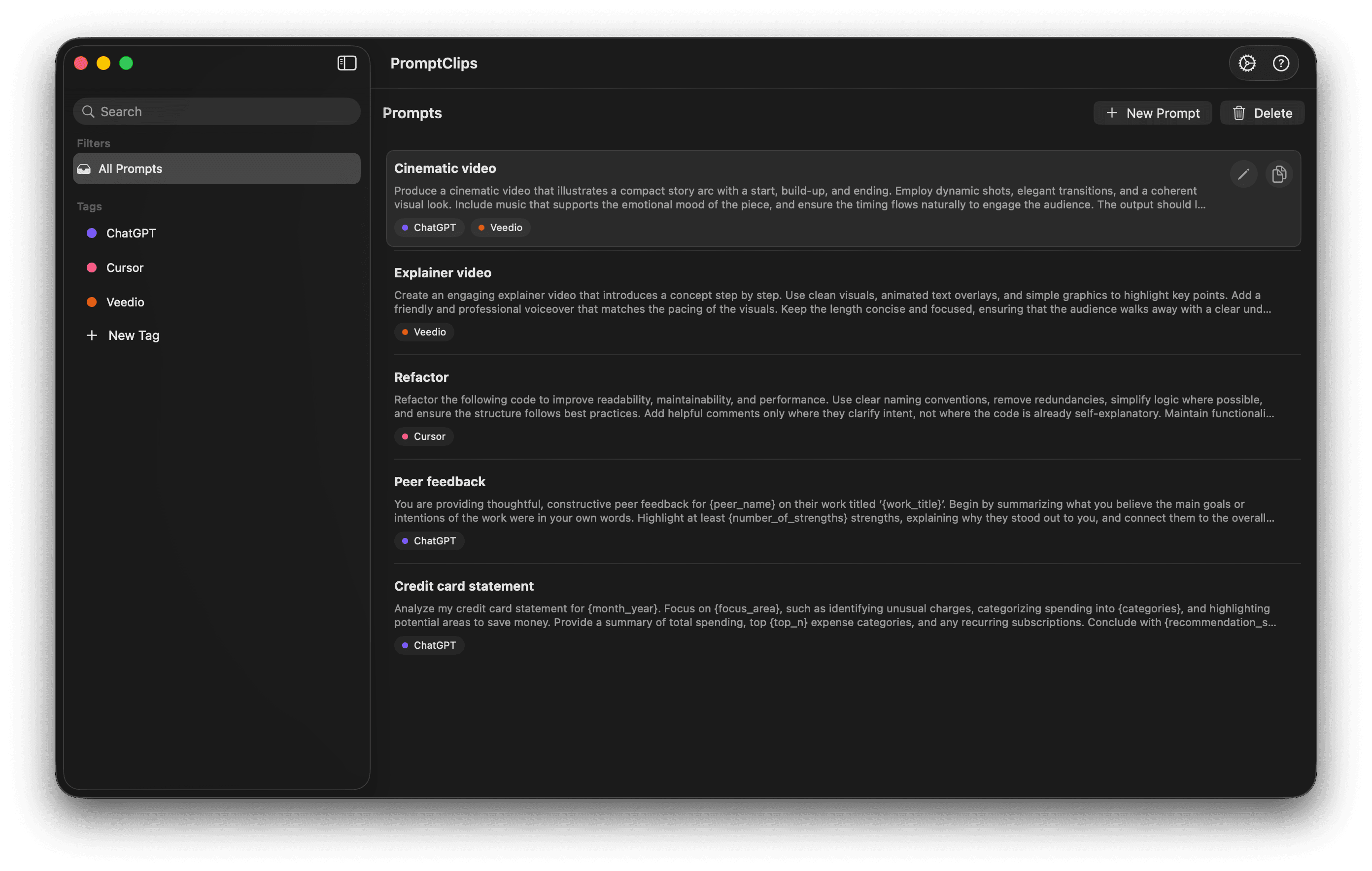 PromptClips Screenshot 1