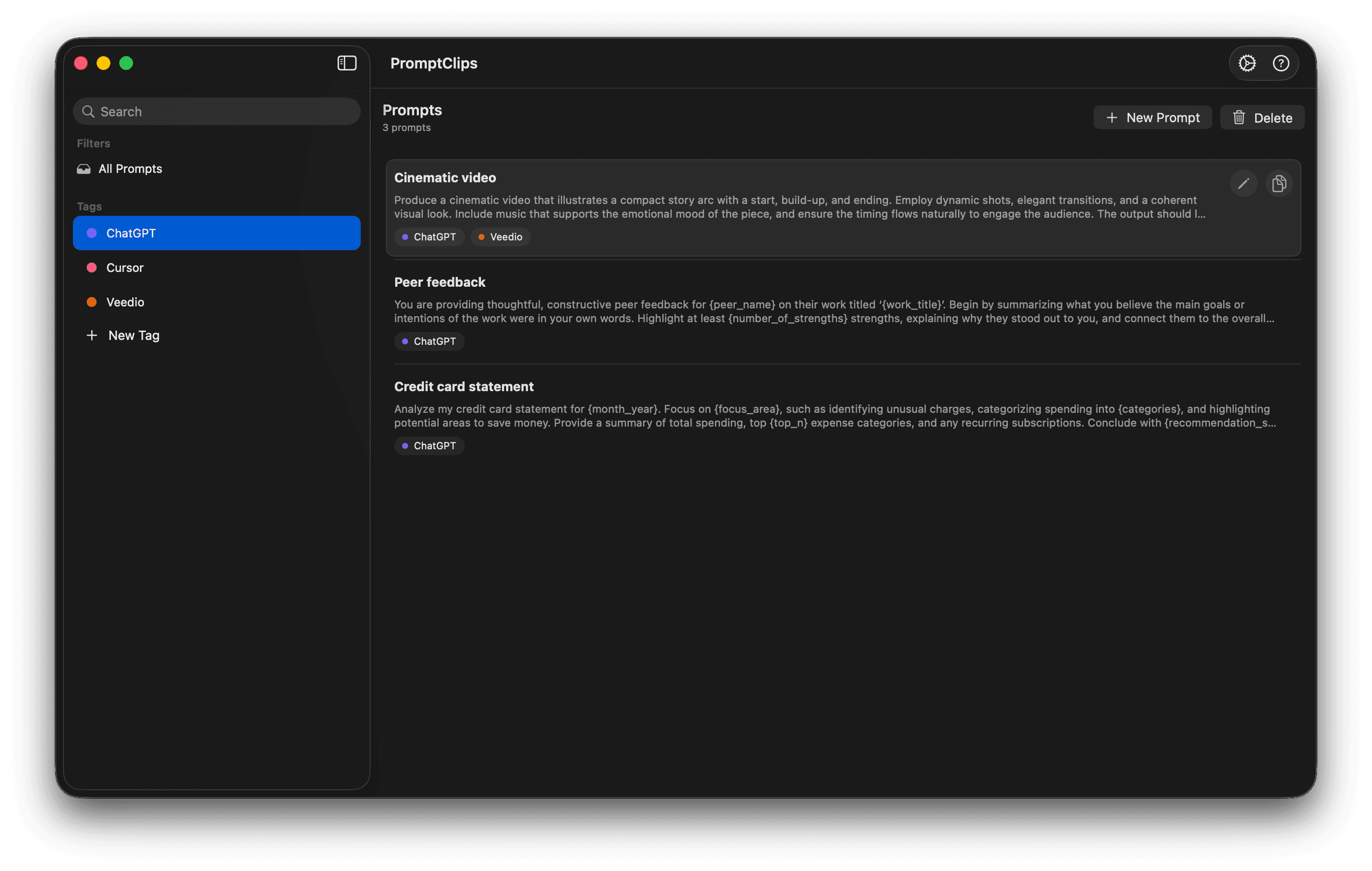 PromptClips Screenshot 2